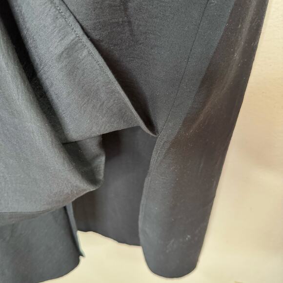 Ann Taylor LOFT Black Long Sleeve Button Down Tie Waist Shirt Dress 0 NWT - Picture 2 of 11